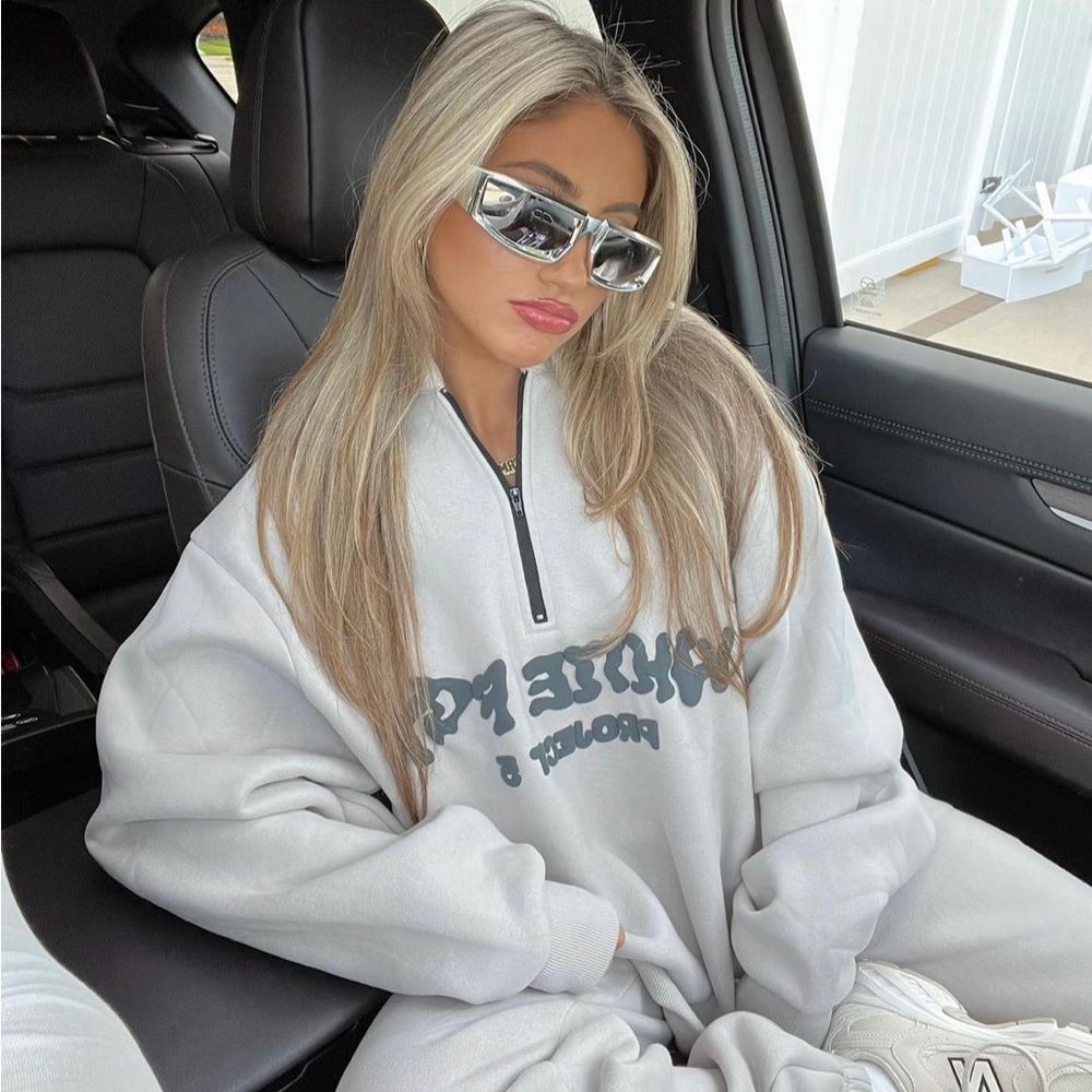 White Fox half zip over sized fit- Brand New